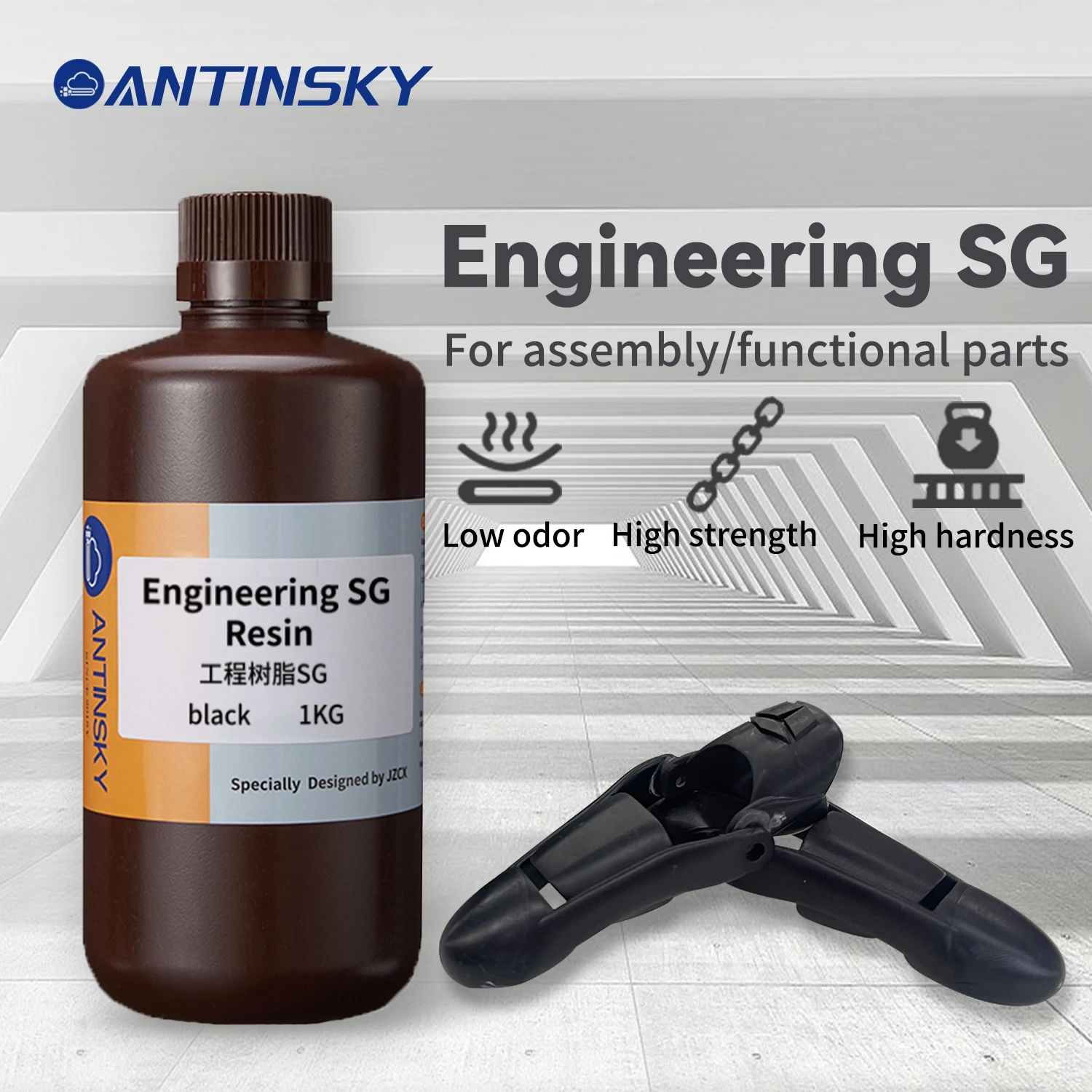 SLA Engineering SG Resin 1KG, Stiff Durable Photopolymer Resin for Industrial Functional Model Printing