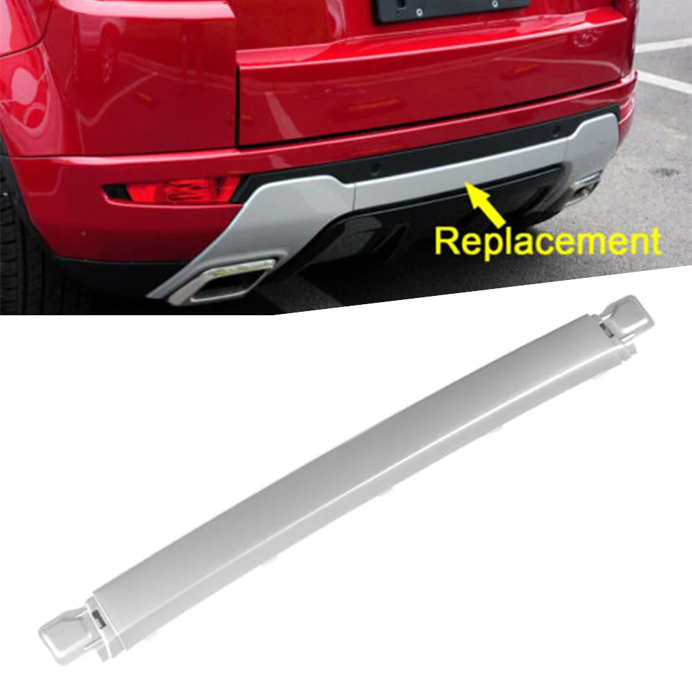 

Car Rear Bumper Lower Central Silver Bar Trim Cover For Land Rover Range Rover Evoque 2012 2013 2014 2015 2016 2017 2018 ABS