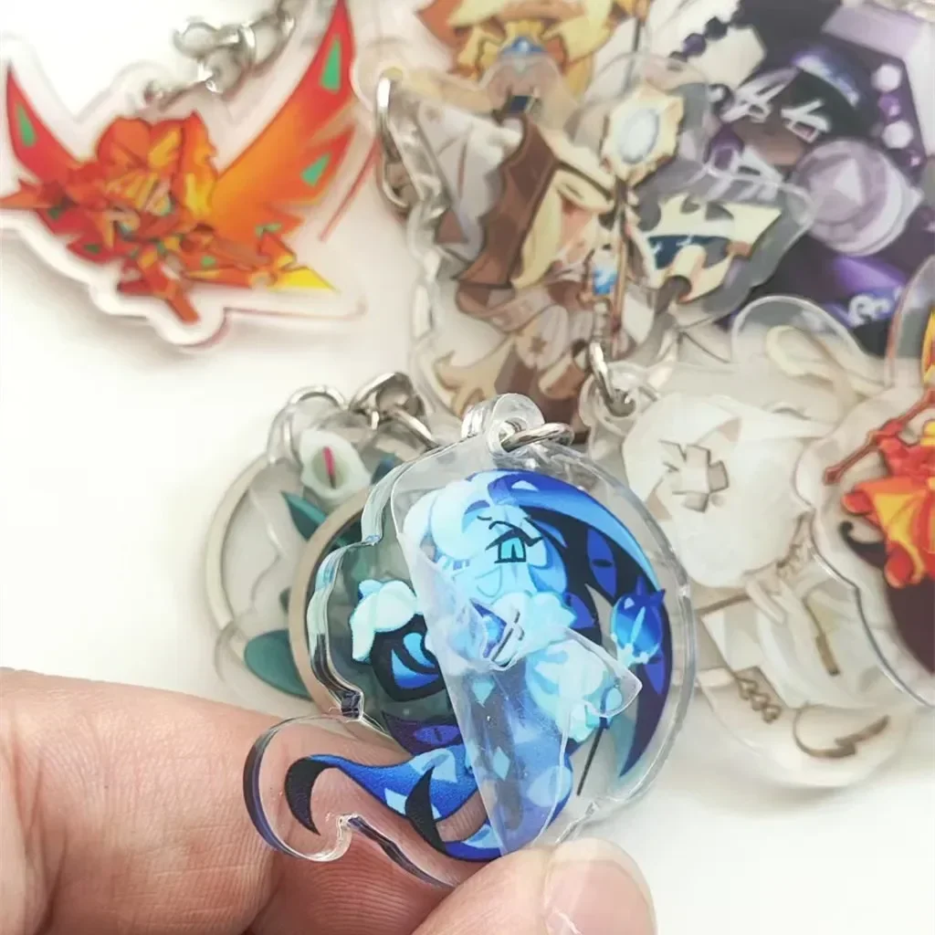 Cosplay hombre de jengibre Reino sombra leche galleta llavero colgante doble cara acrílico juego periferia