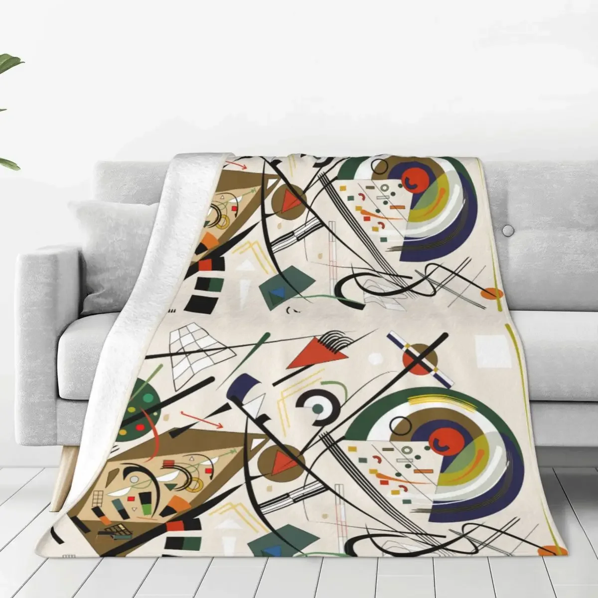 Wassily Kandinsky Art Merch Blanket Fleece Decoration Home Fancy Expressionism Throw Blankets Cozy Super Soft Bedspread