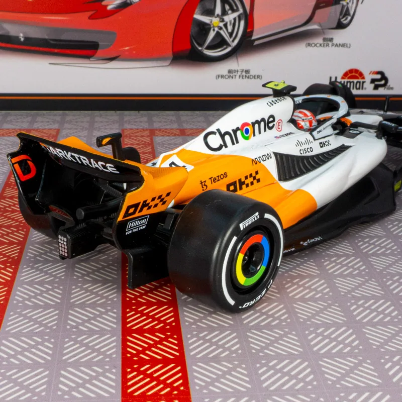 CCA 1:24 Mclaren MCL60 Moroccan Racing Formula F1 Rally Alloy Car Model Ornament Collection, Gift for Boys