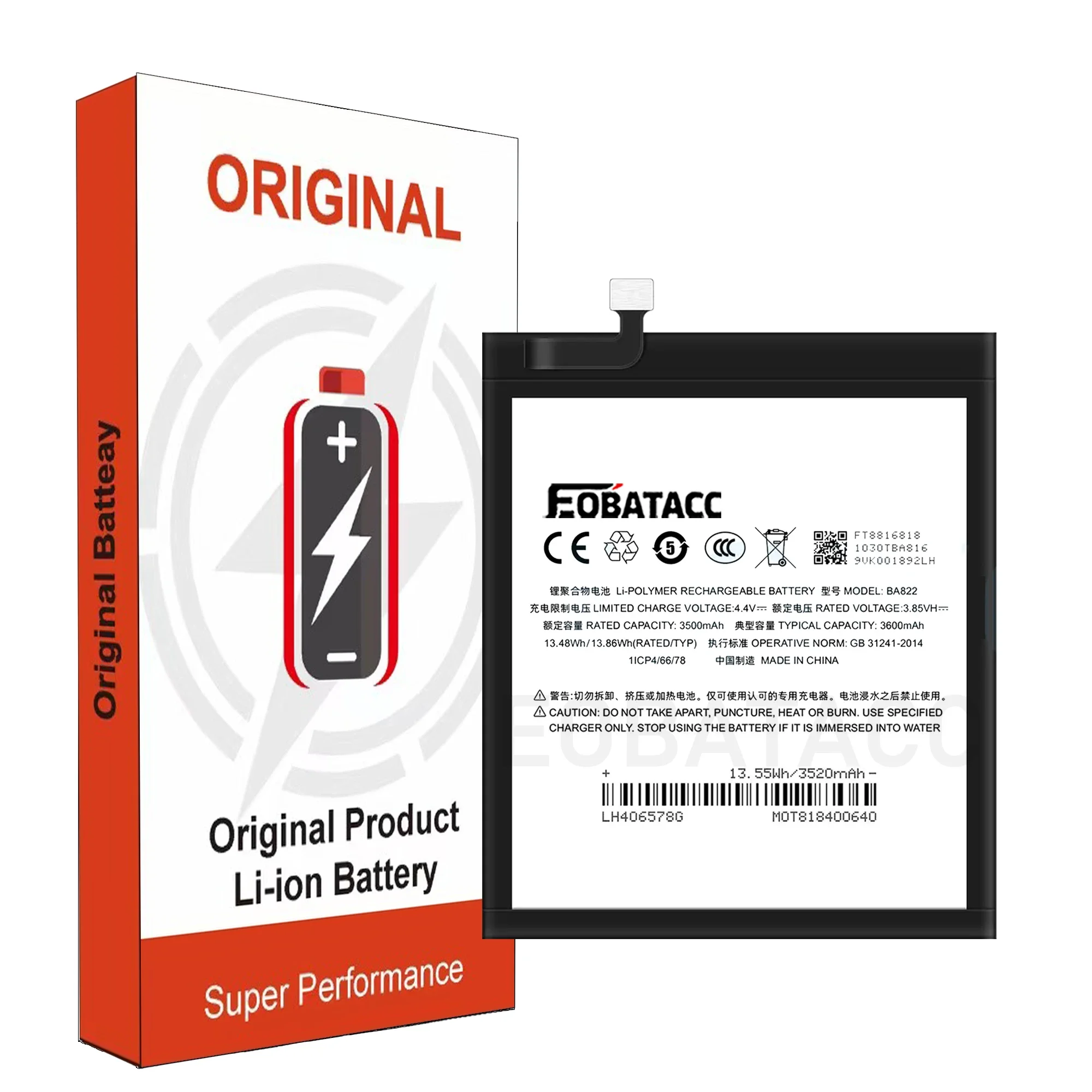 EOBATACC New 100% Original Battery  BA822 For Meizu NOTE 8  Batteries + Tools