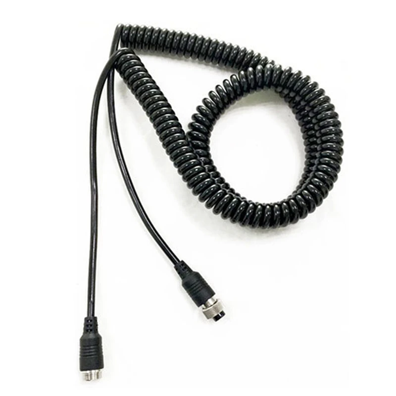 Car Video Aviation Spring Line 4-Pin Extension Cable For Rear View Camera Truck Trailer