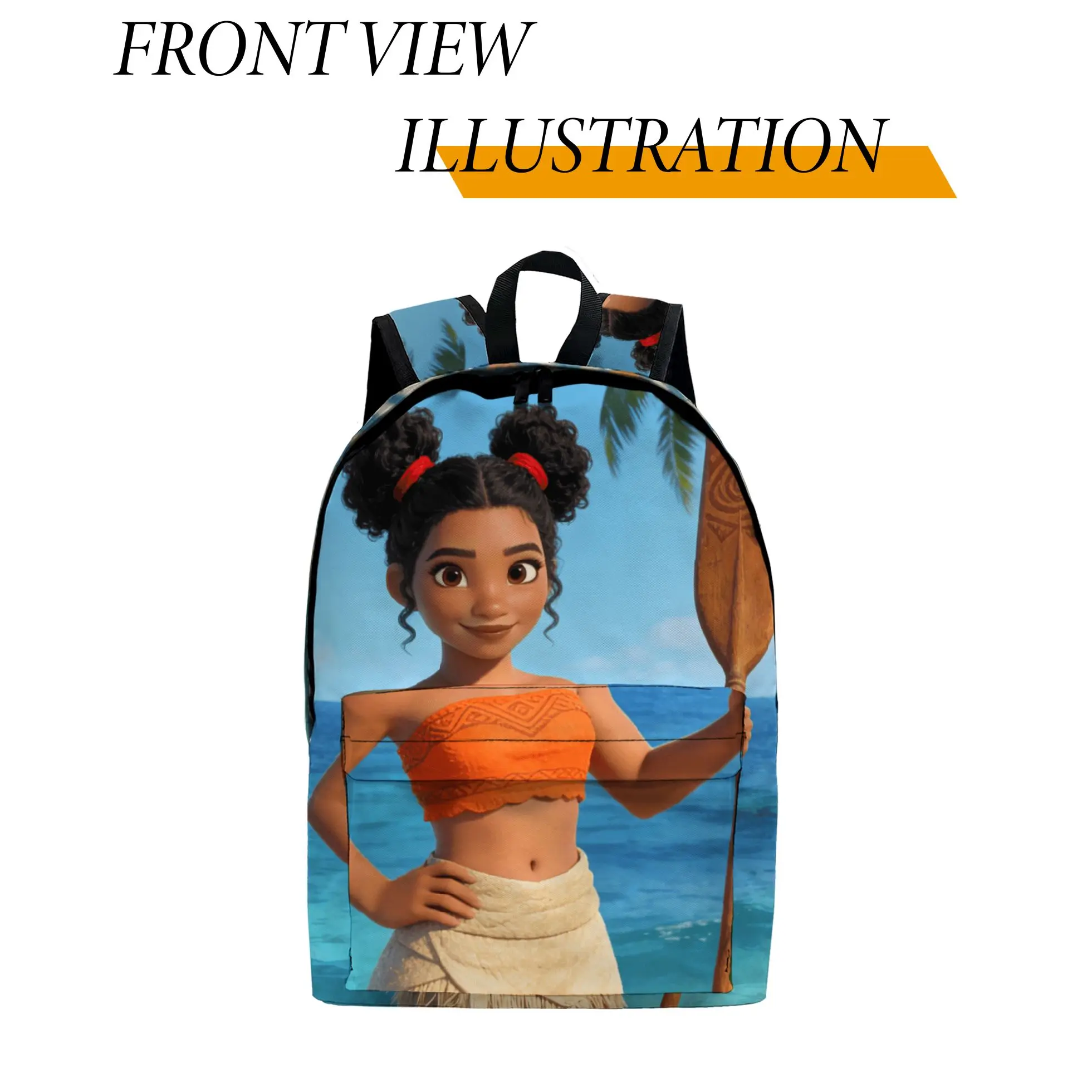 1pc Moana Backpack, Fashionable and Simple, Unisex, Large Capacity, High-Quality Gift