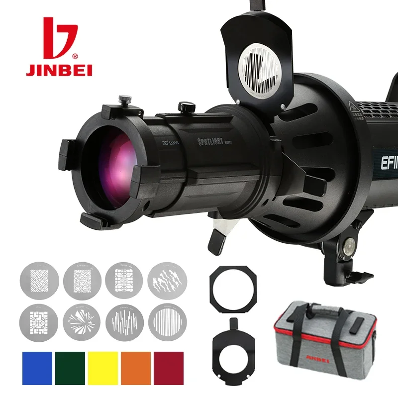 JINBEI EF-ZF3 Studio Optical Conical Spot Snoot Focalize Condenser Flash Concentrator for Spotlight LED photographic equipment