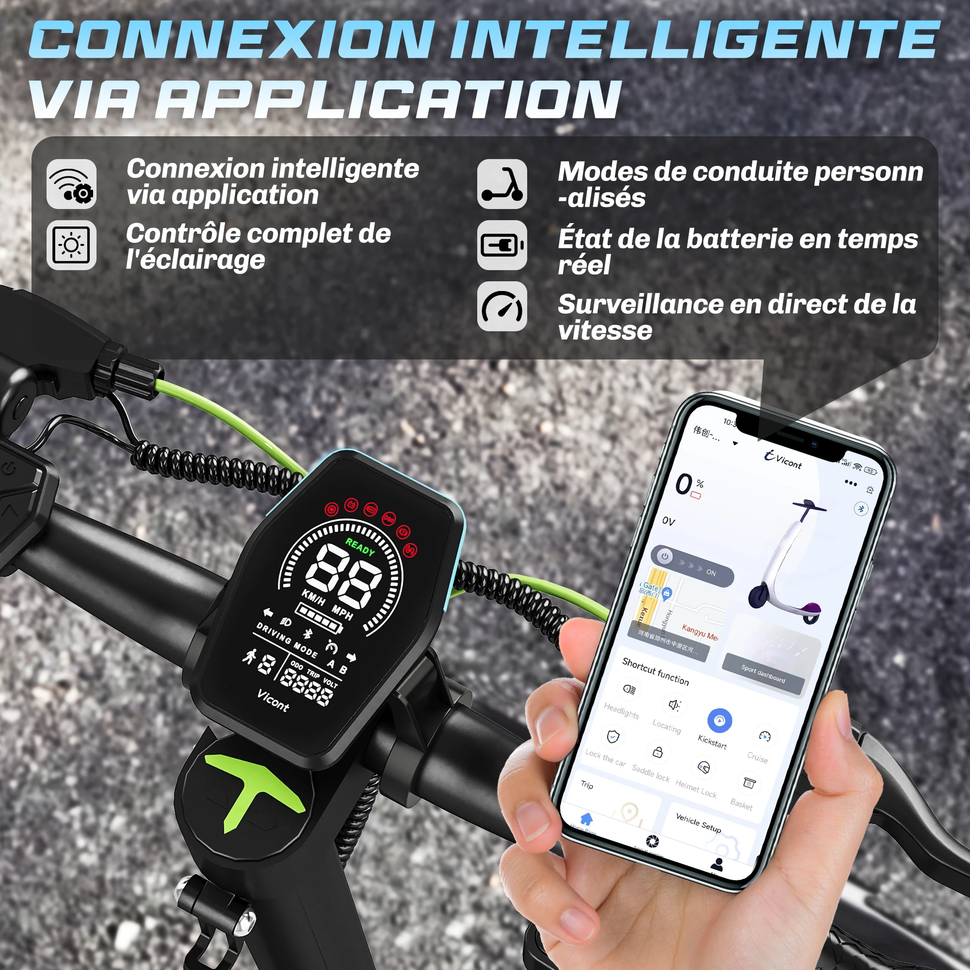 Patinete Eléctrico Todimart para Adultos, Patinete Eléctrico Plegable Todoterreno con Motor sin Escobillas, Batería de 48V 13Ah, Autonomía de 45KM, Suspensión Doble Delantera y Trasera, Neumáticos de 10 Pulgadas, Carga Máxima de 150kg, Patinetes Eléctricos Urbanos con Aplicación Inteligente