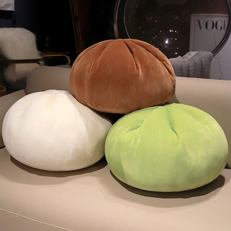 Creative Steamed Stuffed Bun Plush Pillow Cute Lazy Sofa Cushion Room Decoration Stuffed Christmas Birthday Gift