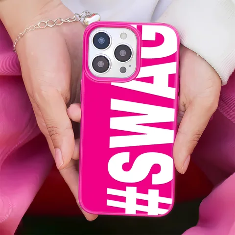 Чехол для телефона с буквами SWAG для iPhone 17 16 15 14 13 12 11 Air Pro Max X XS XR XSMax 7 8 Plus, PC-чехол, Funda, Capa, Coque