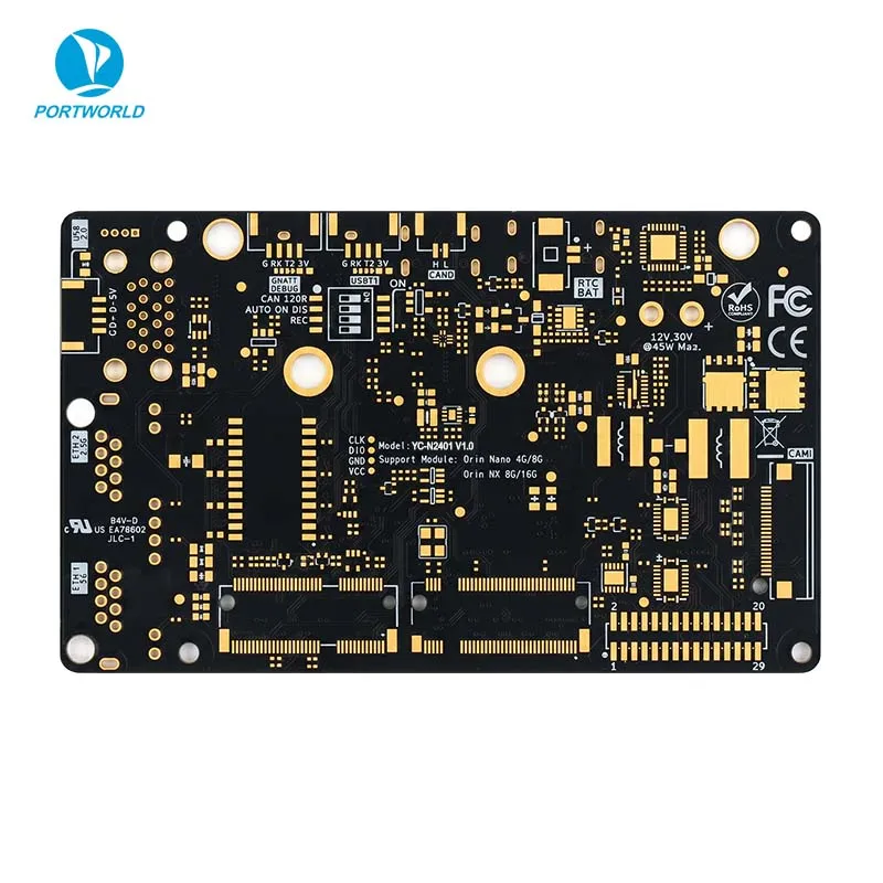 2026 Portworld YC-N2401 Mini Carrier Board for Jetson Orin Nano/NX Dual 2.5G Ethernet PTP, M.2 NVMe, CSI, AI Edge Robotics Board