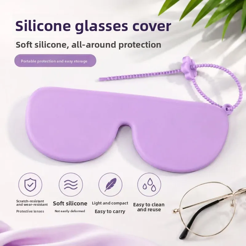 Soft Silicone Eyeglass Sleeve Multi‑Color Portable Glasses Storage Cover Lightweight Holder Pouch for Daily Travel Outdoor Use