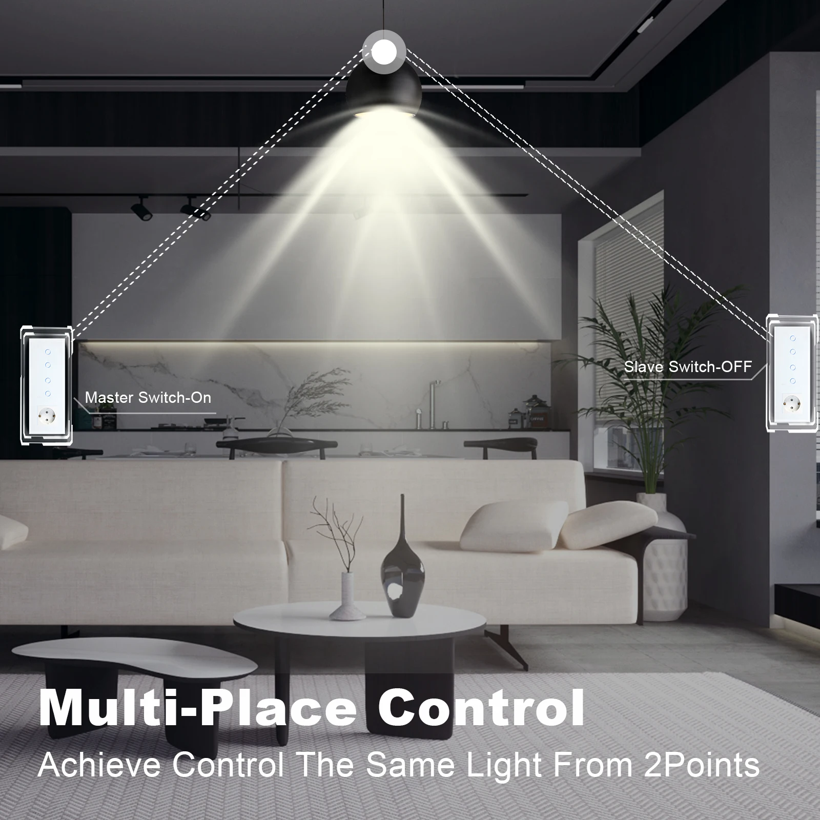 BSEED EU Standard Touch Switch With USB EU Socket Double 1/2/3Gang 2Way Crystal Glass Wall Light Switches Plus Power Socket