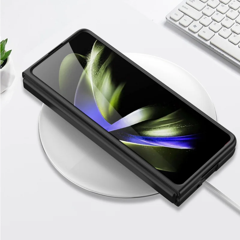 Luxury Leather Shell for Samsung Z Fold4 Fold5 Case with Card Slot All-inclusive Shockproof Cover for Galaxy Z Fold 4 5 Case