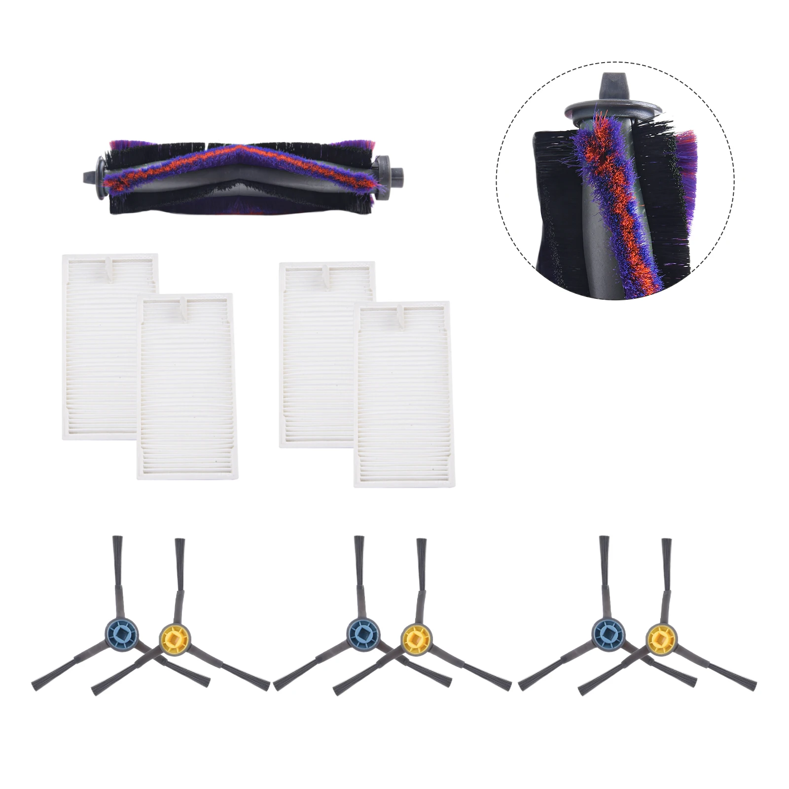 Kit de Pièces de Rechange pour Aspirateur Robot, Rouleau Principal, Brosse Latérale, Filtre pour M9, NERE10s, E10S, A8