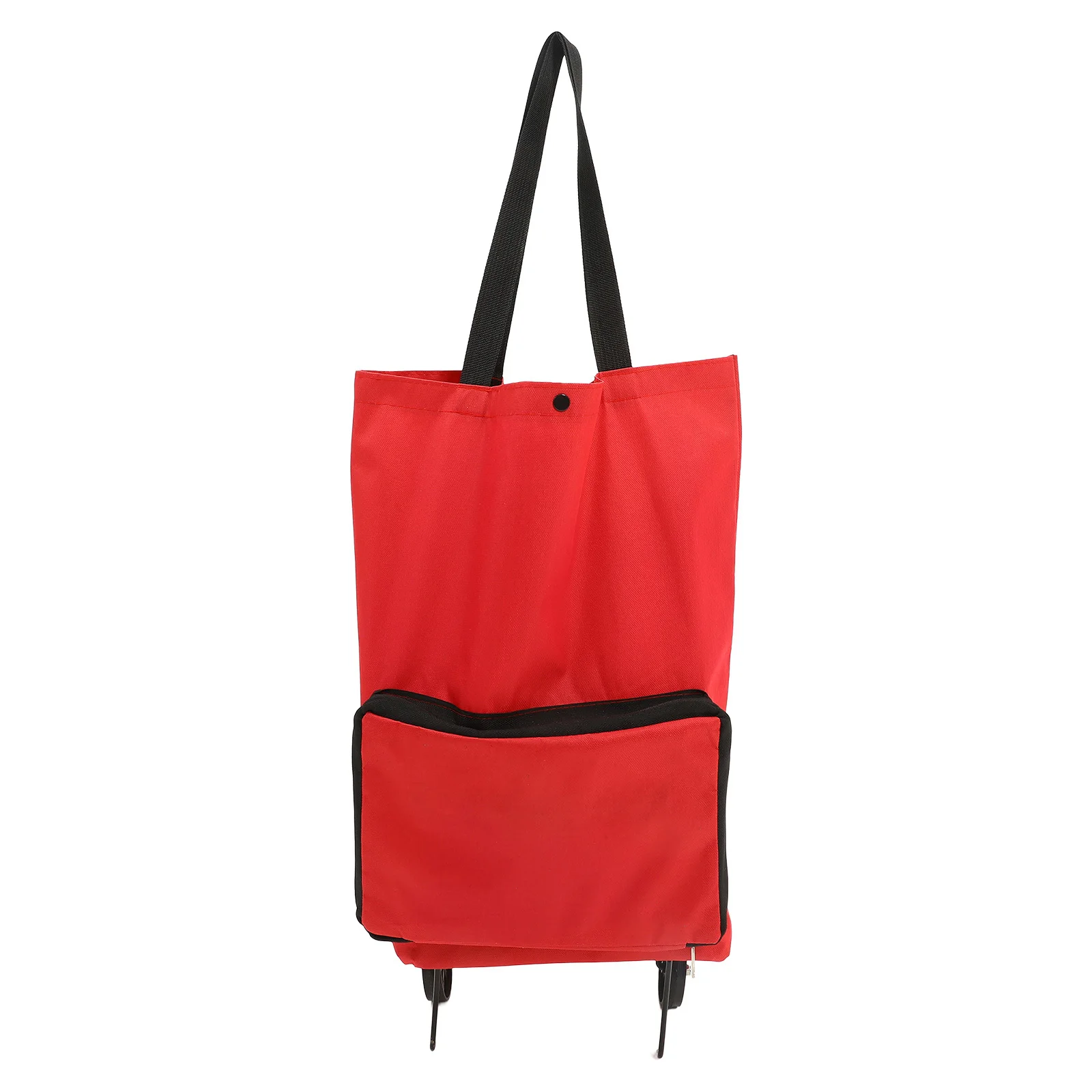 أكسفورد القماش حمل حقيبة دائم للطي عربة التسوق عجلات سعة كبيرة منظم منزلي عربة بقالة المحمولة #3