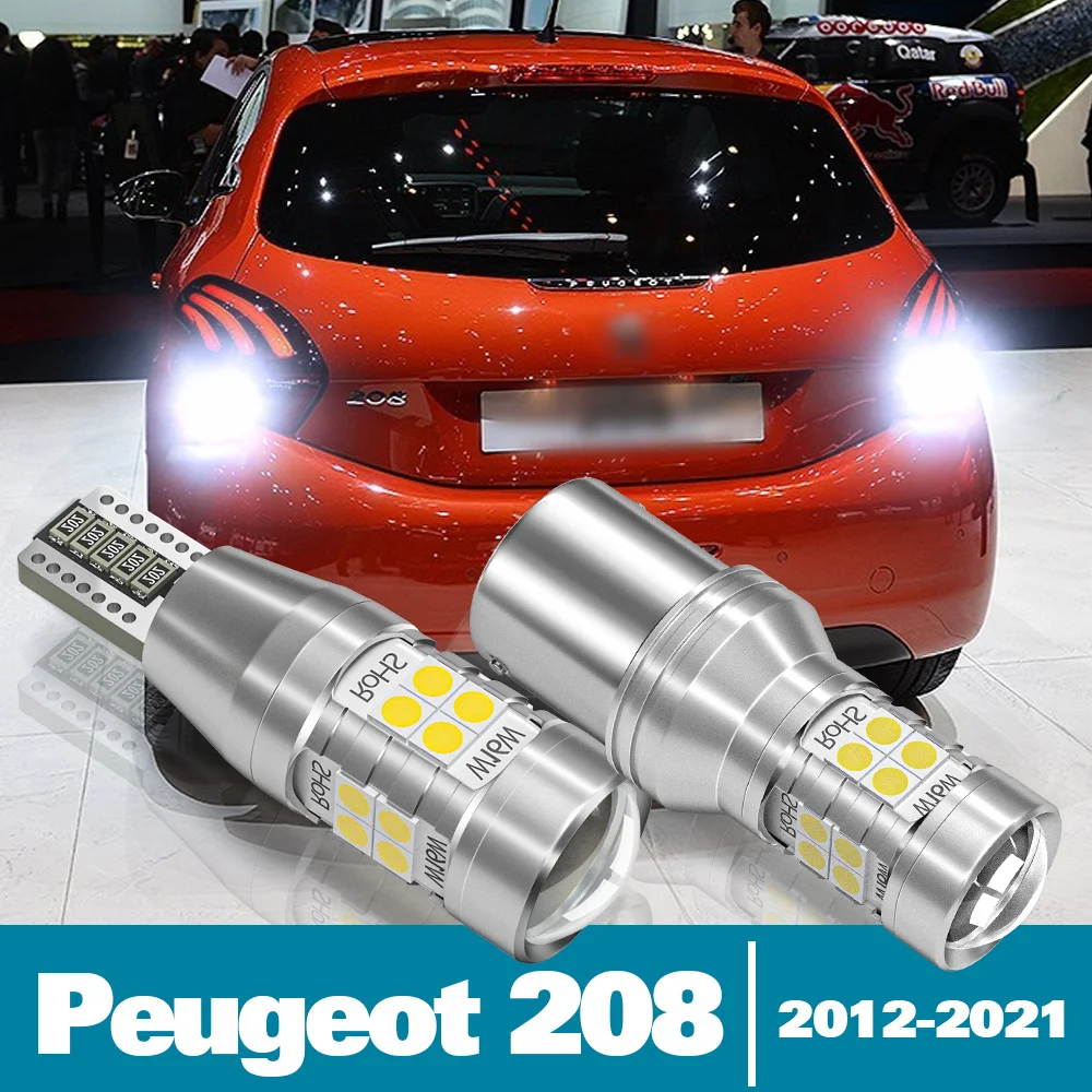 2x LED Reverse Light For Peugeot 208 I II 1 2 Accessories 2012 2013 2014 2015 2016 2017 2018 2019 2020 2021 Backup Back up Lamp