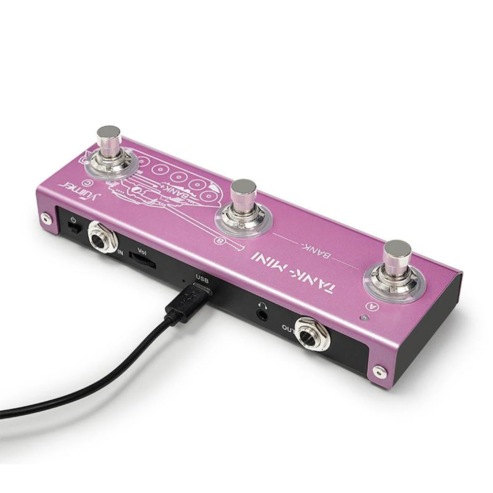 M-VAVE TANK MINI Guitar Bass Multi-efeito Pedal, Efeitos Ajustáveis Corrente AMP IR Importável Semelhante como BLACKBOX