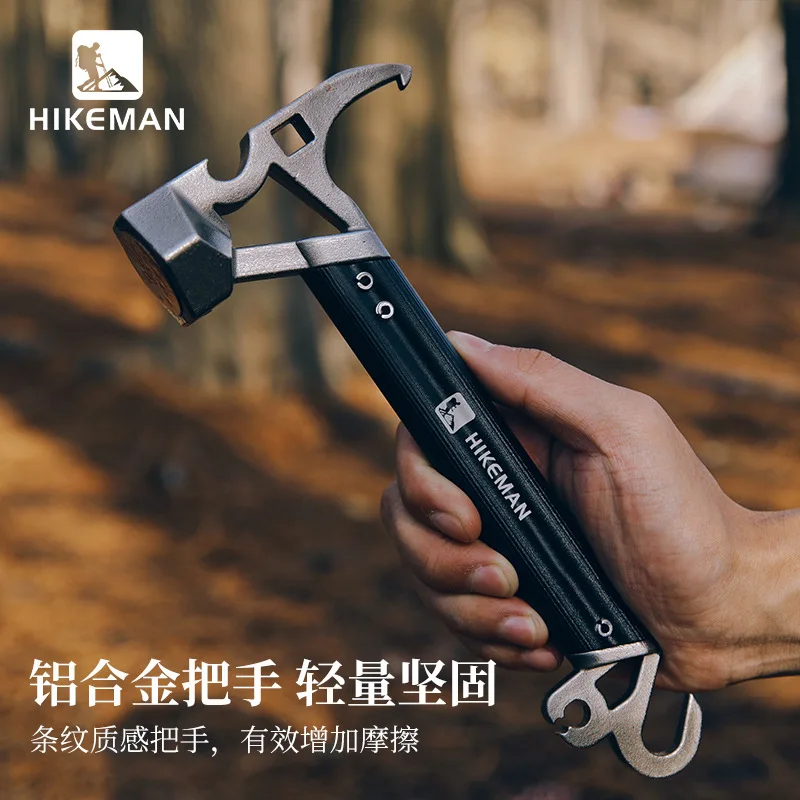 Camping Hammer Field Aluminum Alloy Hammer Camping Equipment Camping Multifunctional Hammer Nail Puller
