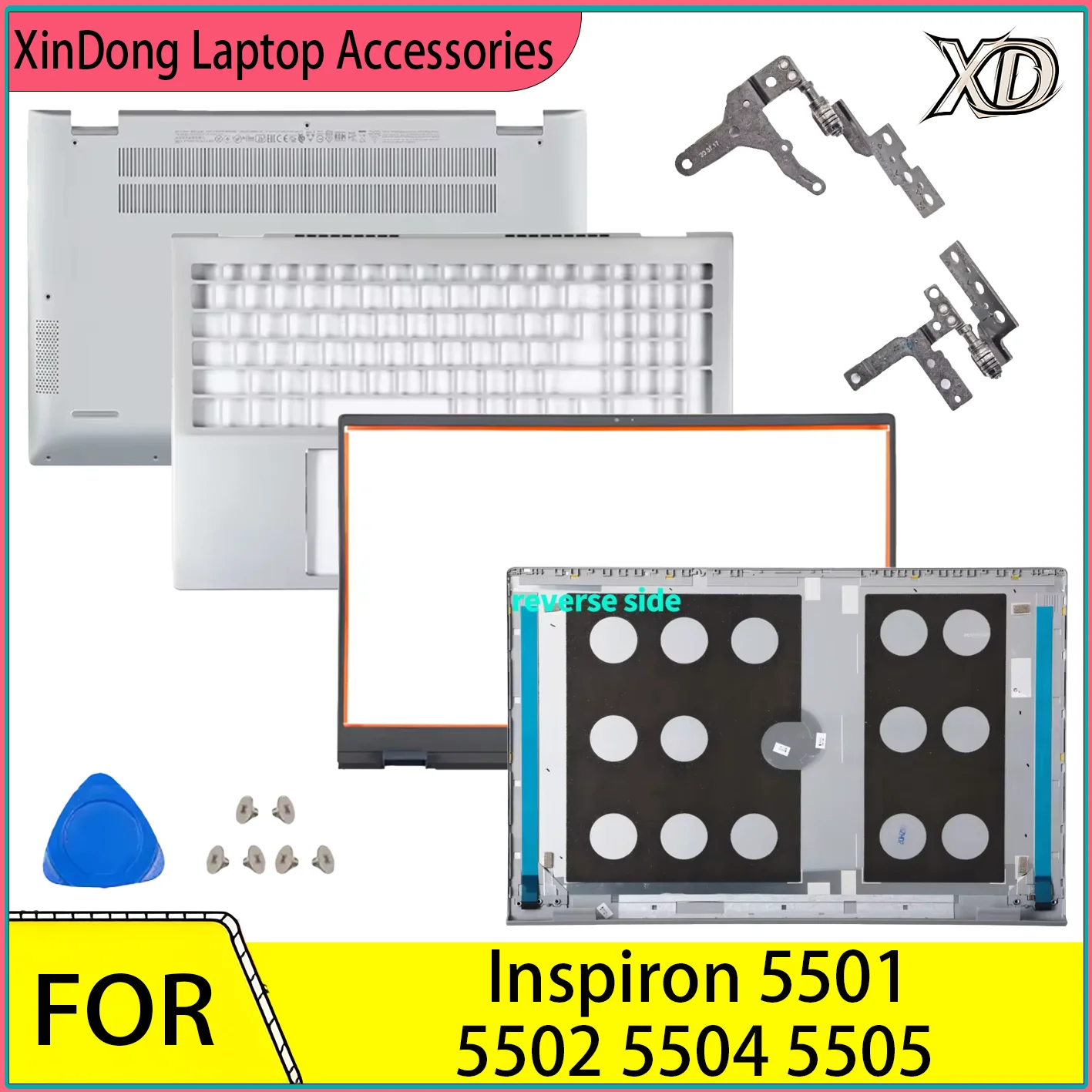 

Чехол для ноутбука Inspiron 15 5501 5502 5504 5505, ноутбук 15,6 дюйма, задняя крышка ЖК-дисплея/подставка для рук/нижняя часть/замена петель