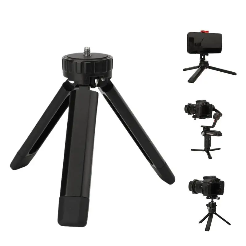 

Mini Phone Tripod Stand Adjustable Mini Desktop Support Stand Foldable Design Holding Supplies For Projectors Webcams Mobile