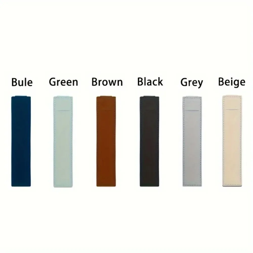 1pc Leather Adjustable Elastic Band Pen Holder, Pen Pouch For Planner, Pen Holder For Notebook, Notebook Pen Holder