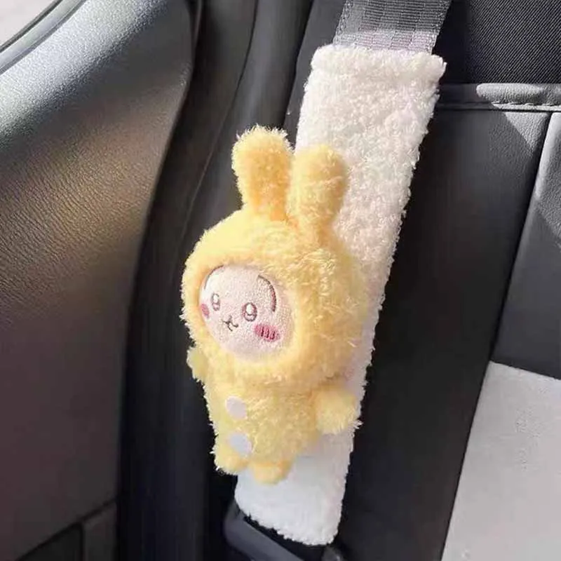 Chiikawa autokussen, schoudervulling, pluche dames nekkussen, taillekussen, cartoon Usagi Hachiware auto-onderdelen vakantie cadeau kussen