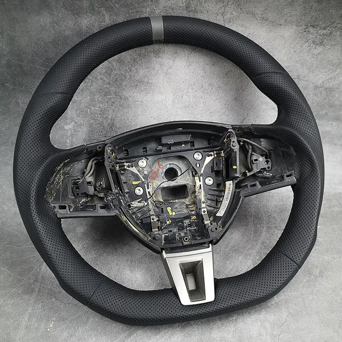 Steering Wheel For Jaguar XF XK Leather flat bottom