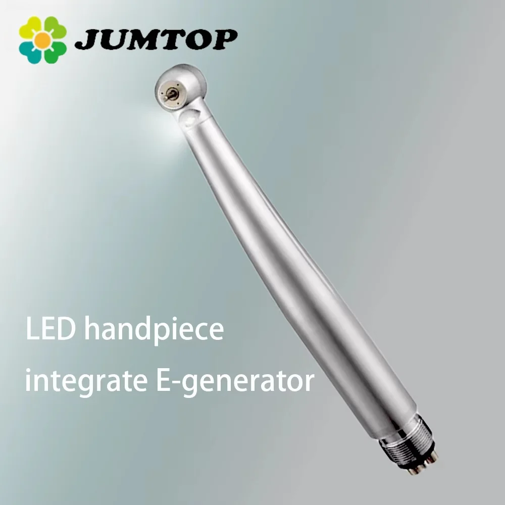 JUMTOP Dental LED High Speed Handpiece E-generator Integrated Torque Head Push Button Air Turbine Dentistry Handpiece