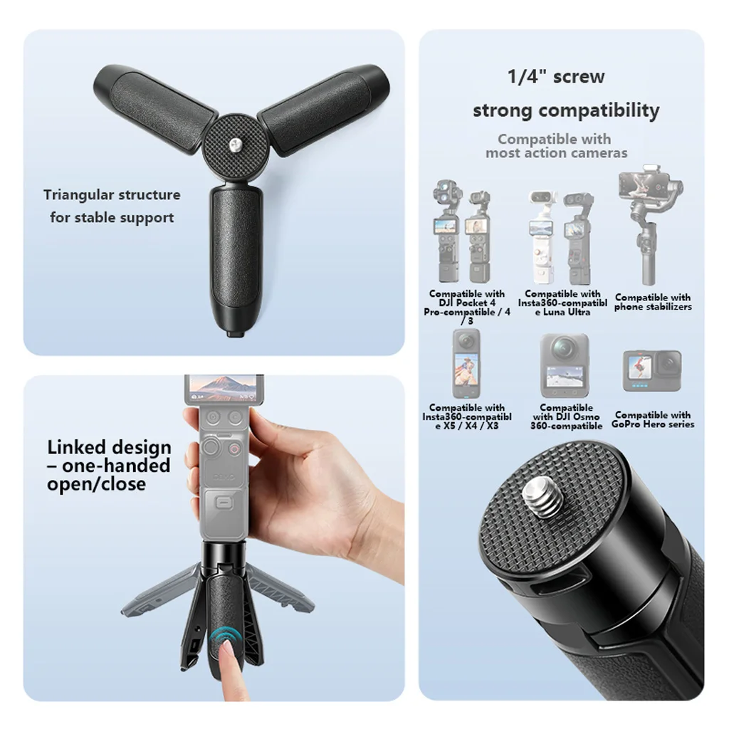 Für DJI Osmo Pocket 4 Pro / Pocket4 / Pocket3 Ein-Klick-Pop-up Schnellverschluss Mini-Plastikstativ für Insta360 Luna Ultra Kamera – Detail 17
