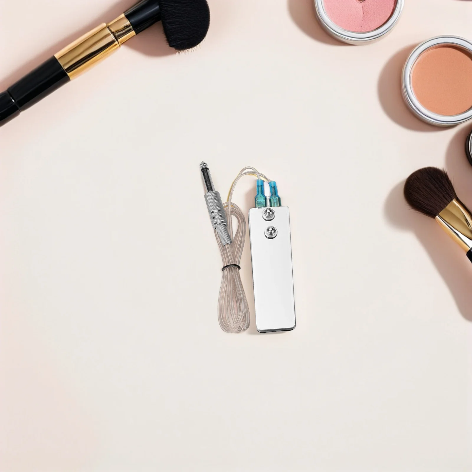 

2 шт. ножной переключатель из нержавеющей стали для тату-машинки, компактный, с противоскользящим покрытием, металлический, с длинным силиконовым кабелем 4 м, профессиональный