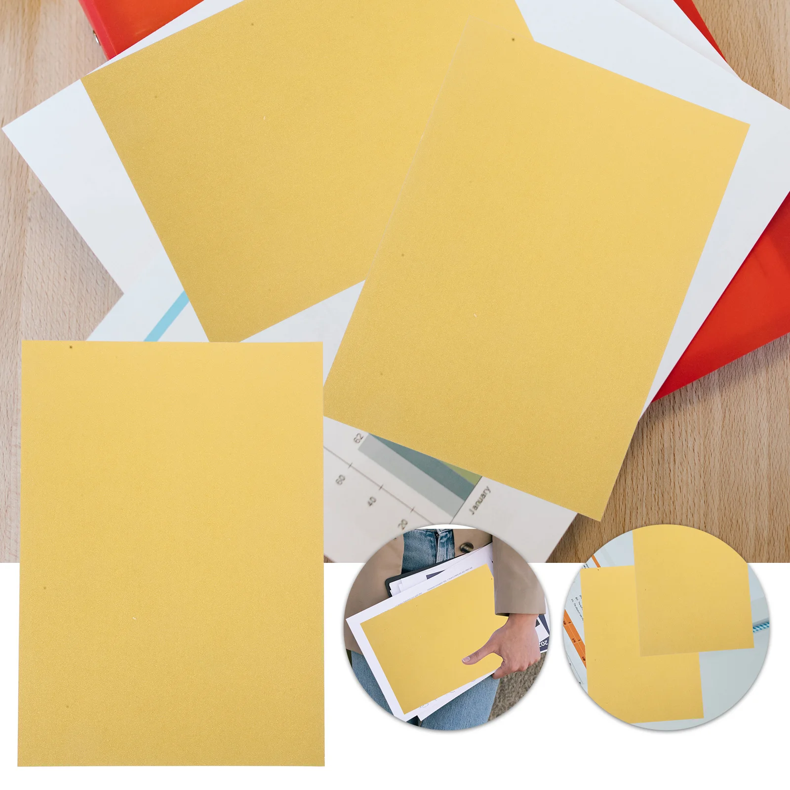 

Thick A5 Printer Sheets Multi-Function Double Sided Printing Paper For Crafts Office School Cardboard Paper Gold Colored