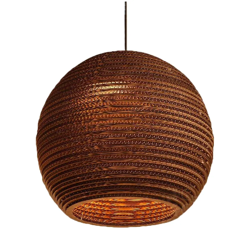 Sphere Paper Lantern Pendant Light Southeast Asian Style Honeycomb Shape Decorative Chandelier Warm Atmosphere Lighting for Tea