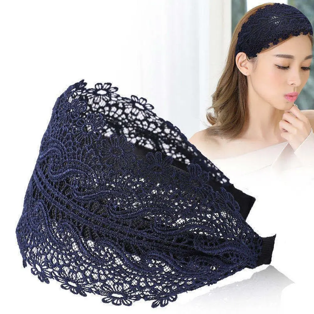 Hair Ornament Face Wash Cloth Make up Flower Korean Style Hair Wear Wide Side Hairband Lace Headband Women Hair Accessories