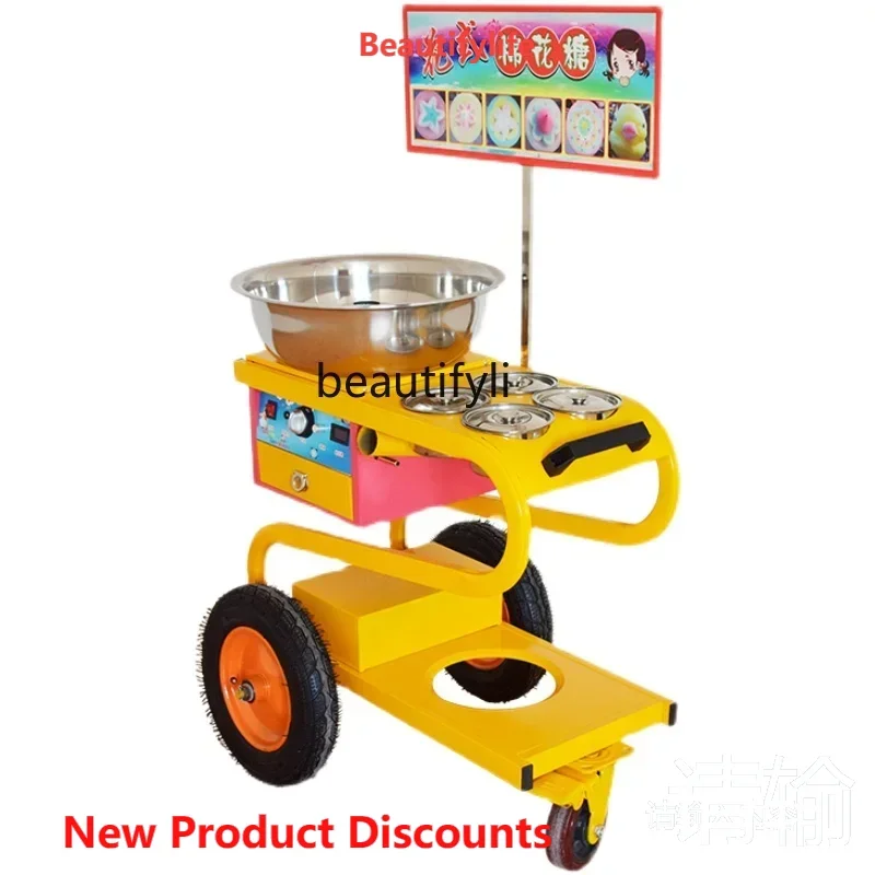 

A61 Fancy brushed trolley type hand-pulled machine for commercial gas electric stall