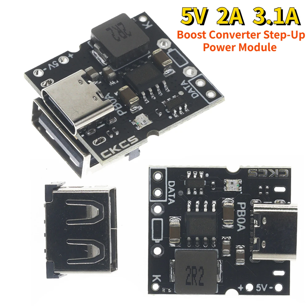 Type-C USB 5V Boost Converter Step-Up Power Module Mobile Power Bank Accessories With Protection LED Indicator for DIY Charger