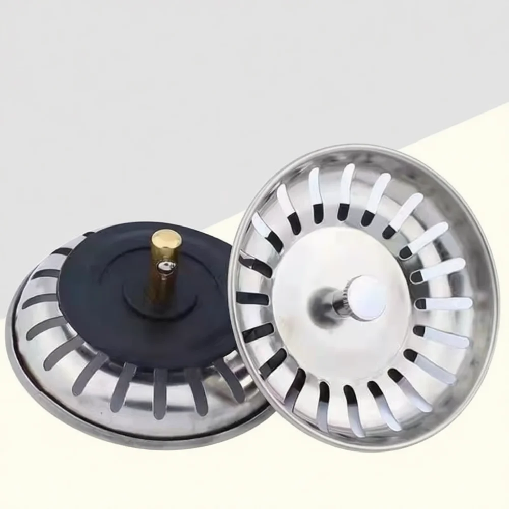 Stainless Steel Kitchen Sink Strainer Drainage Filter Catcher Stopper Plug Basket Residue Mesh Sewer Waste Collection Net