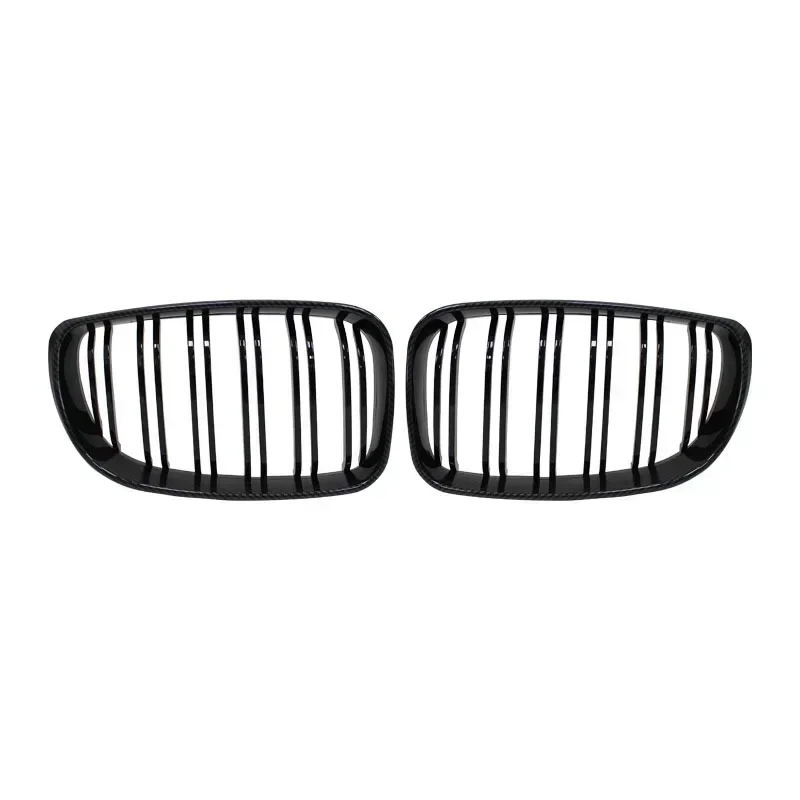 For BMW E81 E87 E82 E88 128I 130I 135I Selected 07-11 Dual Slats Double Line Grills Car Glossy Black Grill Front Kidney Grille view 6