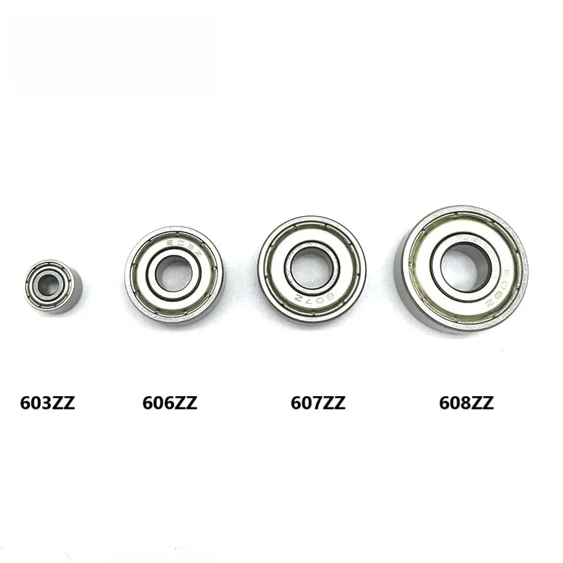 4/10Pcs Micro Deep Groove Ball Bearings 603 604 605 606 607 608 609 Double Metal Shielded Chrome Steel Mini Bearings