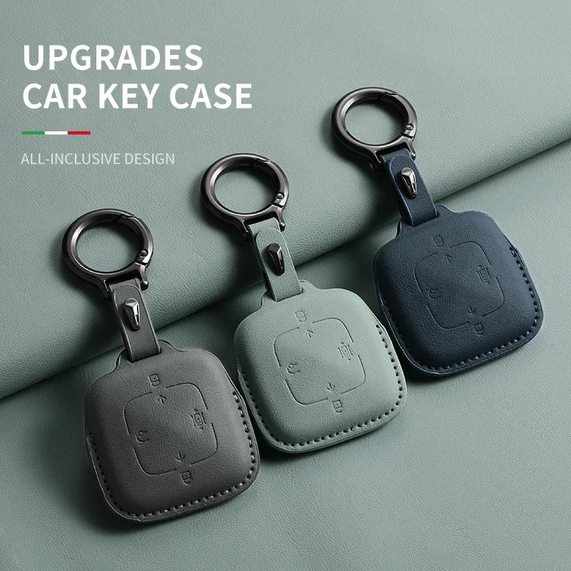 

For Zeekr 001 009 x Zeekr 001 Car key protection Shell Car Original Color Leather Car Key Case Cover
