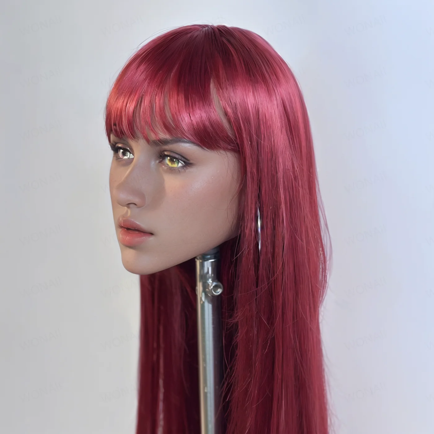 والشعر الوردي والعيون الزرقاء، بما في ذلك الشعر التركيبي المصاحب والعيون القابلة للتحويل، ووصلات البراغي M16 مستقرة، وهي مناسبة جدا لعرض الجمال والأزياء