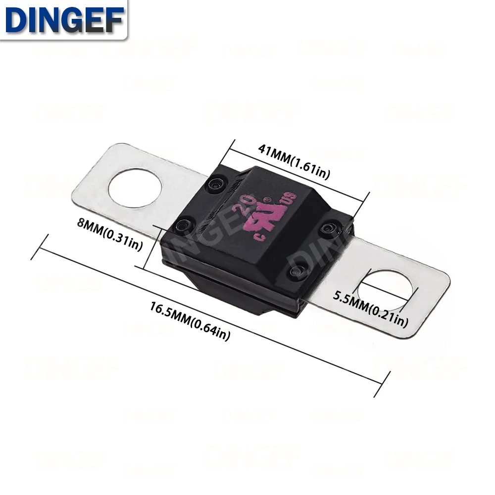 1Set ANS Trumpet Fork Plug Fuse 32V 40A 50A 60A 70A 80A 100A 125A 150A 200A Bolt Fixed Insurance Film + ANS-8 Safety Plate Base image 3