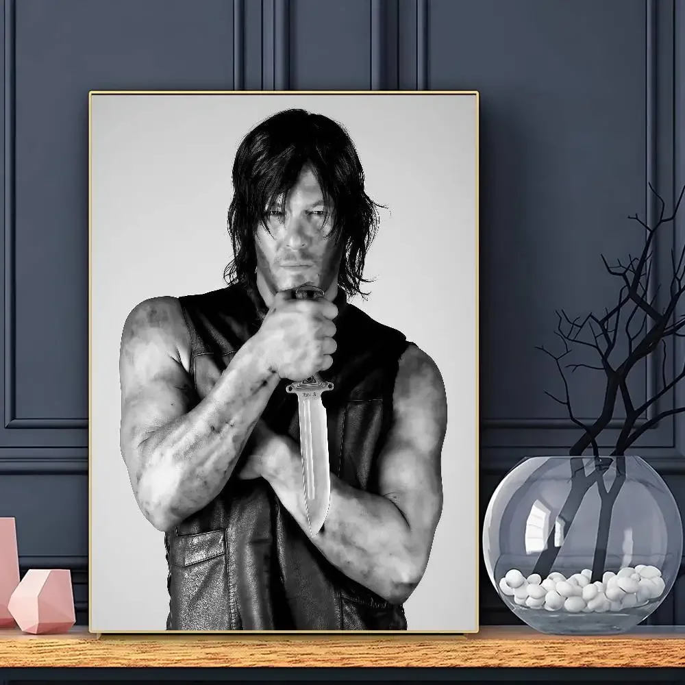 The W-Walking D-Dead N-Norman R-Reedus Poster HD Posters Home Room Bar Cafe Decor Wall Art Painting Picture