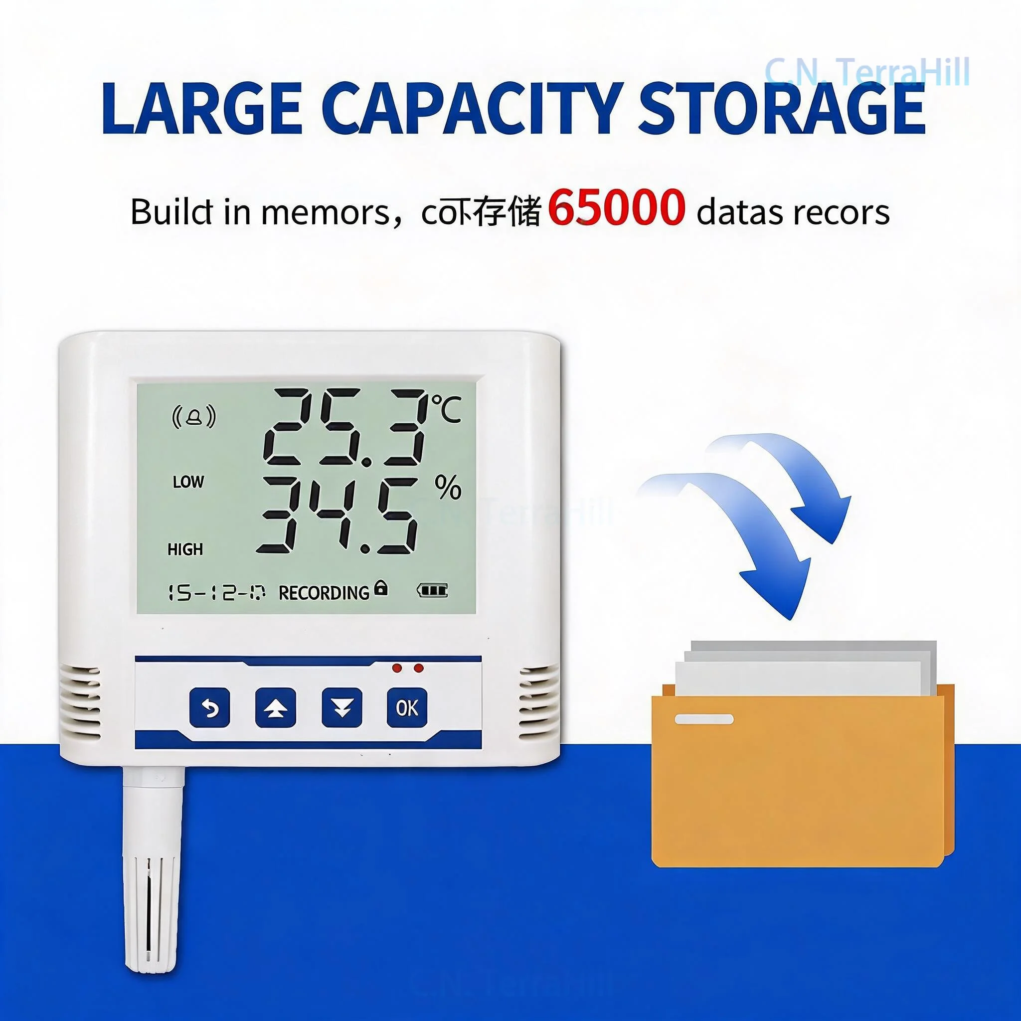 Ethernet Temperature Humidity Transmitter Data Logger RJ45 Remote Server Room Monitoring Greenhouse Industrial Thermo-Hygrometer