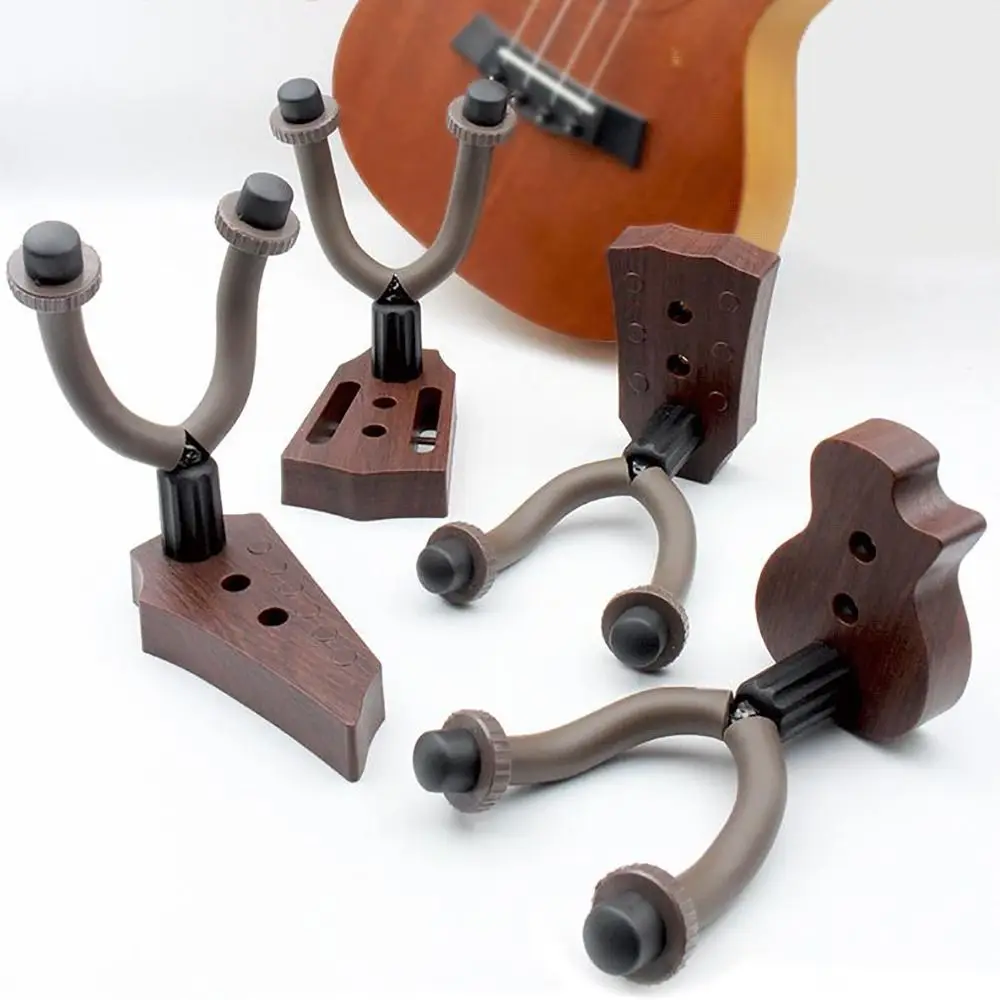 Universal Metal Guitar Wall Hanger Wall Mount Non-slip Ukulele Hanger Guitar Hook Acoustic/Electric Guitar