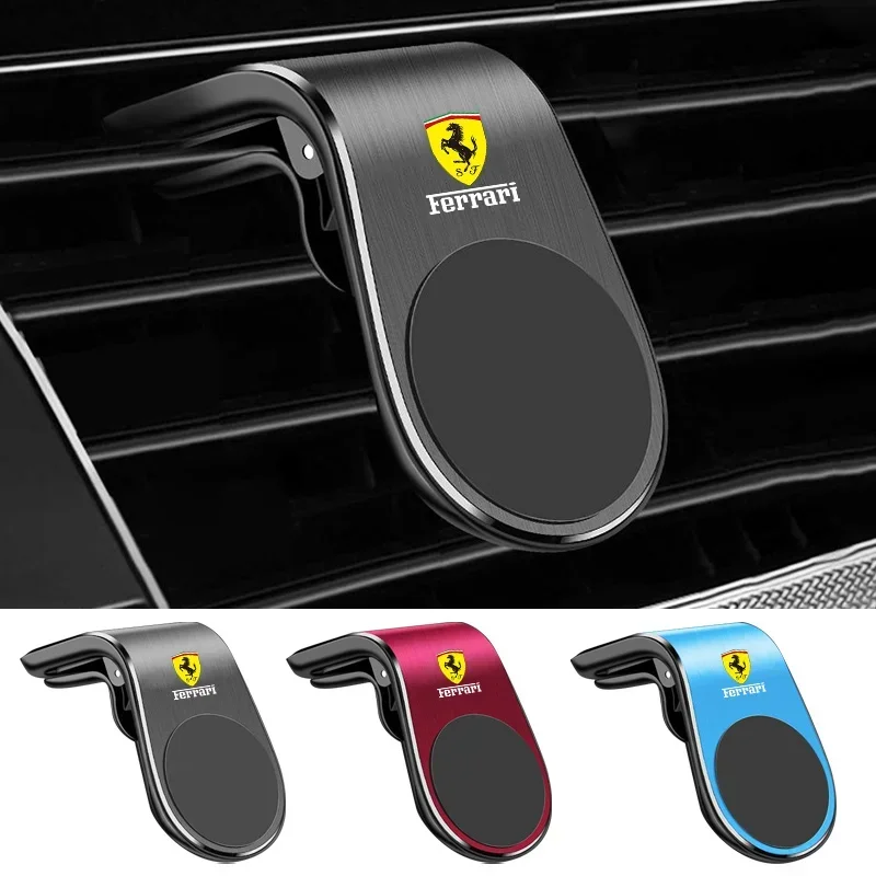 Soporte magnético de Metal para teléfono, soporte de montaje GPS, Clip de ventilación de aire para f-ferrari F430 Stradale 458 488 599 F12 Charles Leclerc, nuevo estilo