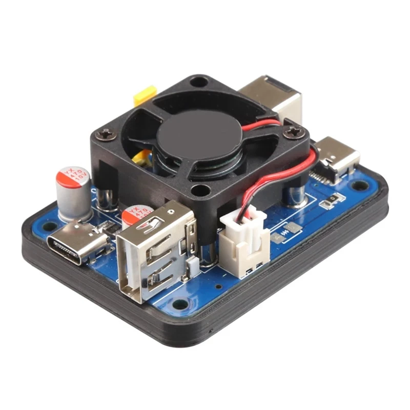 Modul daya 5V 5A PD untuk Raspberry Pi5 USB-C dan USB-A modul daya Port ganda mendukung Input USB-C PD atau DC5.5