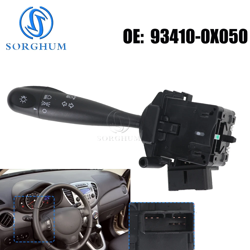 Interruptor de faro indicador 93410-0X000 934100X000 interruptor de señal de giro para Hyundai i10 PA 2008 2009 2010 2011 2012 2013 934100X050 93410-0X050