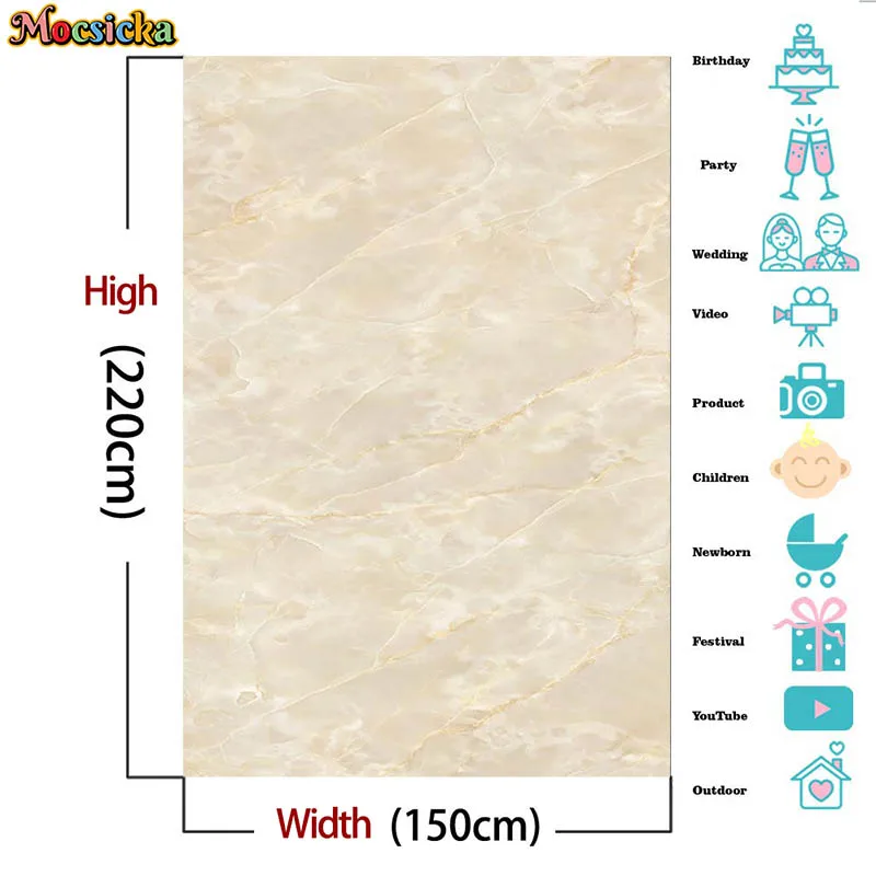 Mocsicka Marble Photography Background Texture Pattern Fantasy Surface Of Stone For Newborn Baby Portrait Photo Backdrop Prop