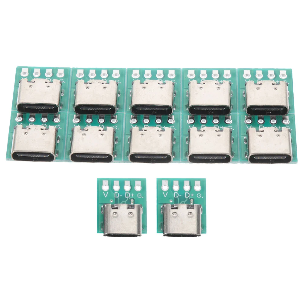 

12 Pcs USB Connector Board DIY 31 Serial Female Data Line Cable Transmission PCB Converter for