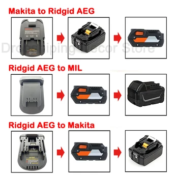 Batterie adapter Konverter für Makita zu für Ridgid Aeg, für Ridgid/Aeg zu für Milwaukee, für Ridgid/Aeg zu für Makita Elektro werkzeug