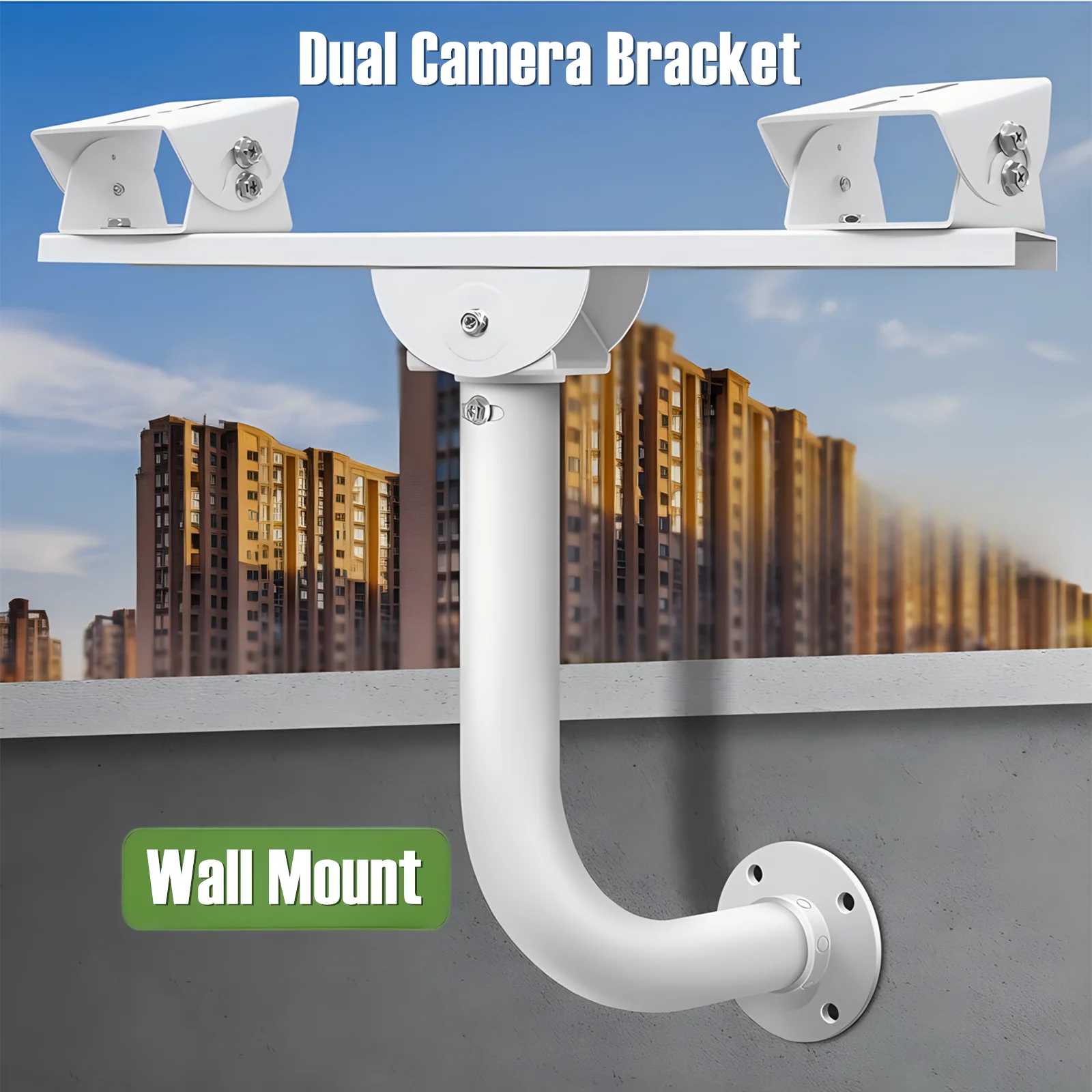 One-to-two Camera Bracket Twin Cameras Support Double Camera Mount Extension Bar Universal Security Dual Camera Mounting Bracket
